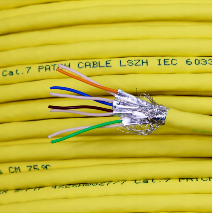 Skrętka S/FTP CAT.7 TELEGARTNER ŻÓŁTA