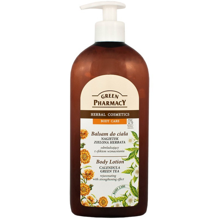 BALSAM DO CIAŁA ODMŁADZAJĄCY Z EFEKTEM WZMACNIANIA NAGIETEK, ZIELONA HERBATA   500ML