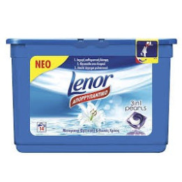LENOR CAPS 3IN1 WHITE LILLY- KAPSUŁKI DO PRANIA BIAŁA LILIA 14SZT