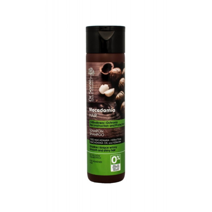 DR. SANTÉ SZAMPON Z OLEJEM MACADAMIA I KERATYNĄ ODBUDOWUJĄCY, OCHRONNY. 250 ML