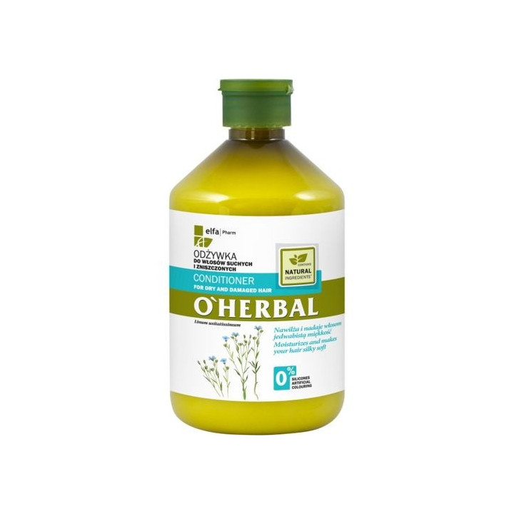 O'HERBAL ODŻYWKA DO WŁOSÓW SUCHYCH I ZNISZCZONYCH Z EKSTRAKTEM Z LNU