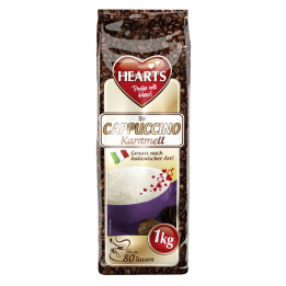 HEARTS CAPPUCCINO KARAMELL - KAWA ROZPUSZCZALNA - KARMELOWA 1000 G
