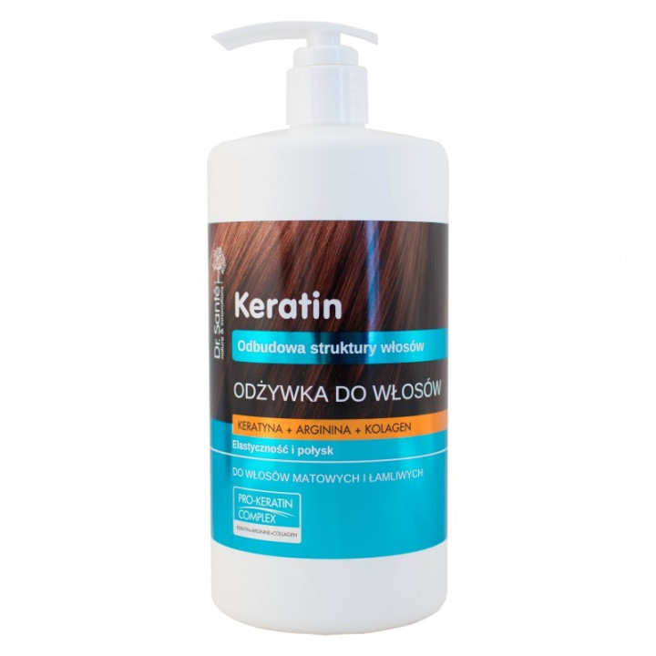 DR. SANTÉ ODŻYWKA DO WŁOSÓW Z KERATYNĄ, ARGININĄ I KOLAGENEM DO WŁOSÓW ŁAMLIWYCH I MATOWYCH 1000ML