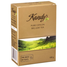 KANDYS PURE CEYLON BIG  LEAF TEA OP HERBATA LIŚCIASTA CZARNA 100G