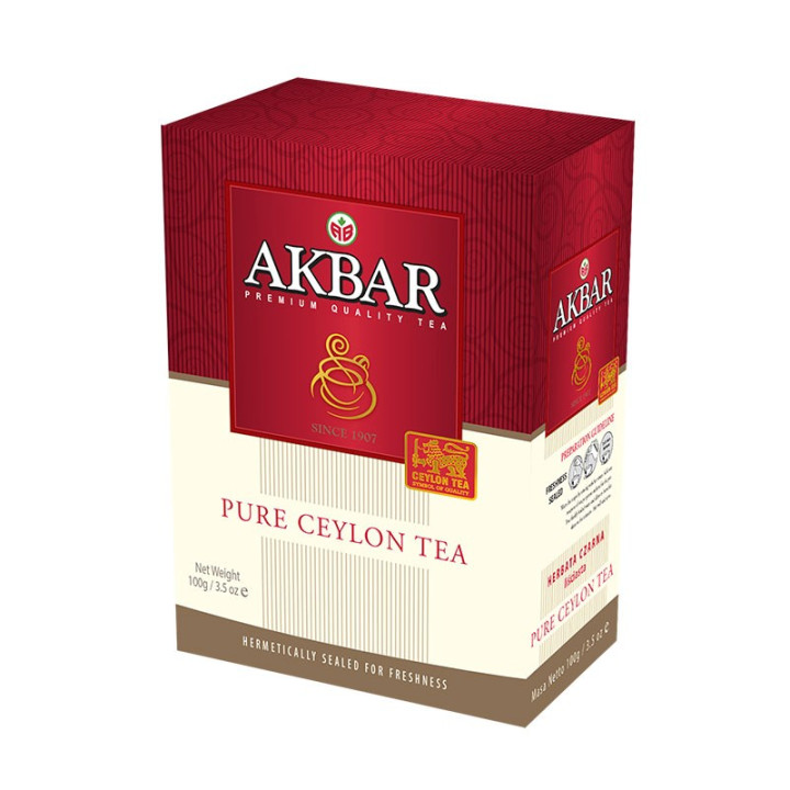 AKBAR PURE CEYLON LEAF   TEA 100G HERBATA LIŚCIASTA